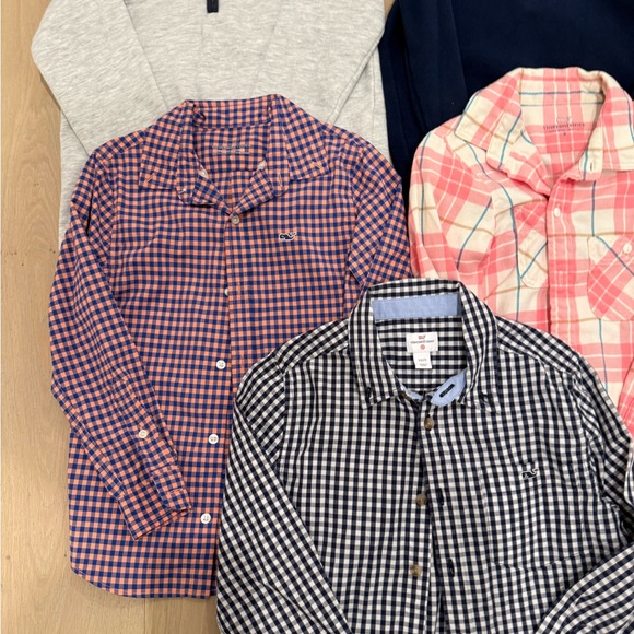 Boys size 6 vineyard vines dress up bundle quarter zip button downs - Picture 2 of 5